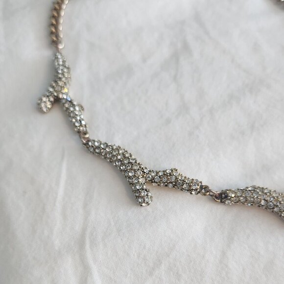 Rare Badgley Mischka Coral Branch Swavorski Crystal Necklace - Picture 8 of 11